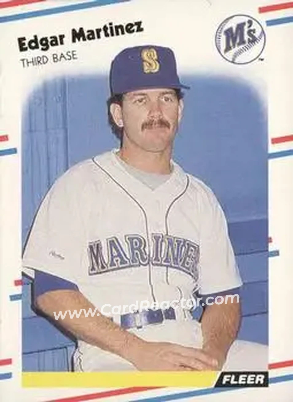 1988 Fleer #378 - Edgar Martinez - Seattle Mariners - Front 1988 Fleer #378 - Edgar Martinez - Seattle Mariners - Front