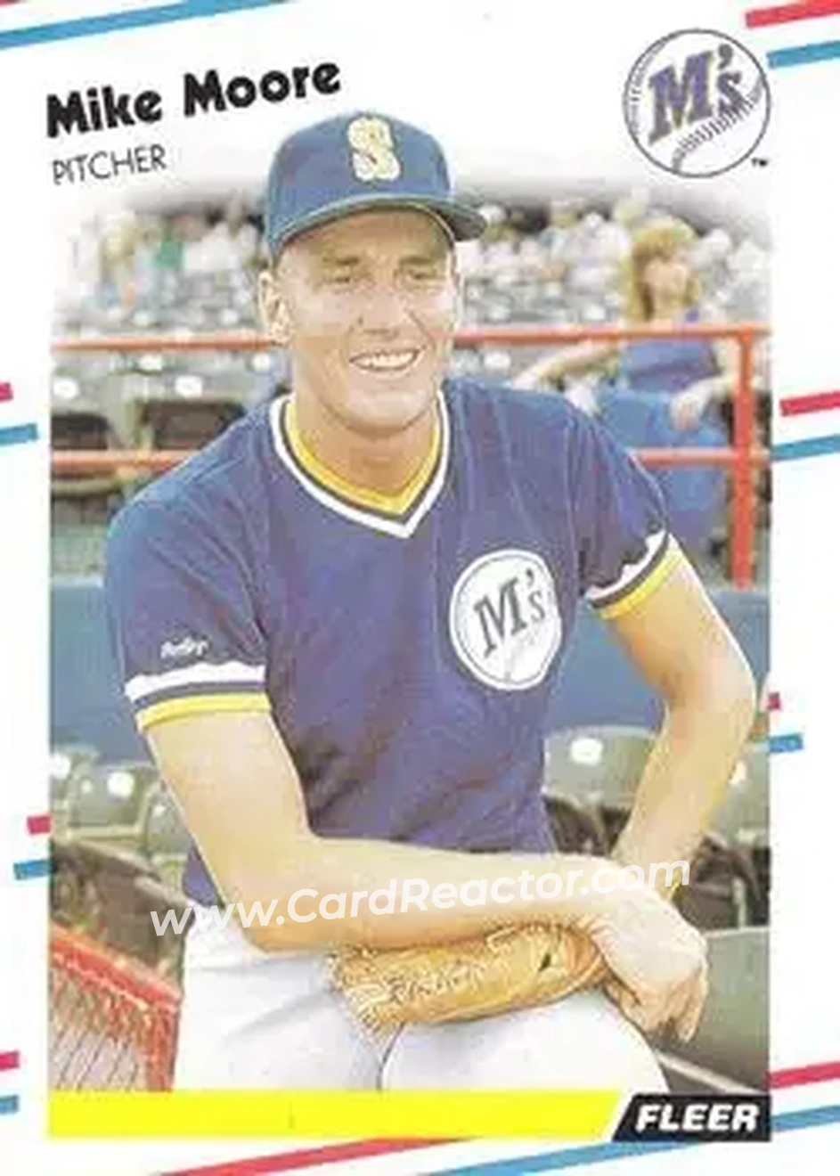 1988 Fleer #379 - Mike Moore - Seattle Mariners - Front 1988 Fleer #379 - Mike Moore - Seattle Mariners - Front