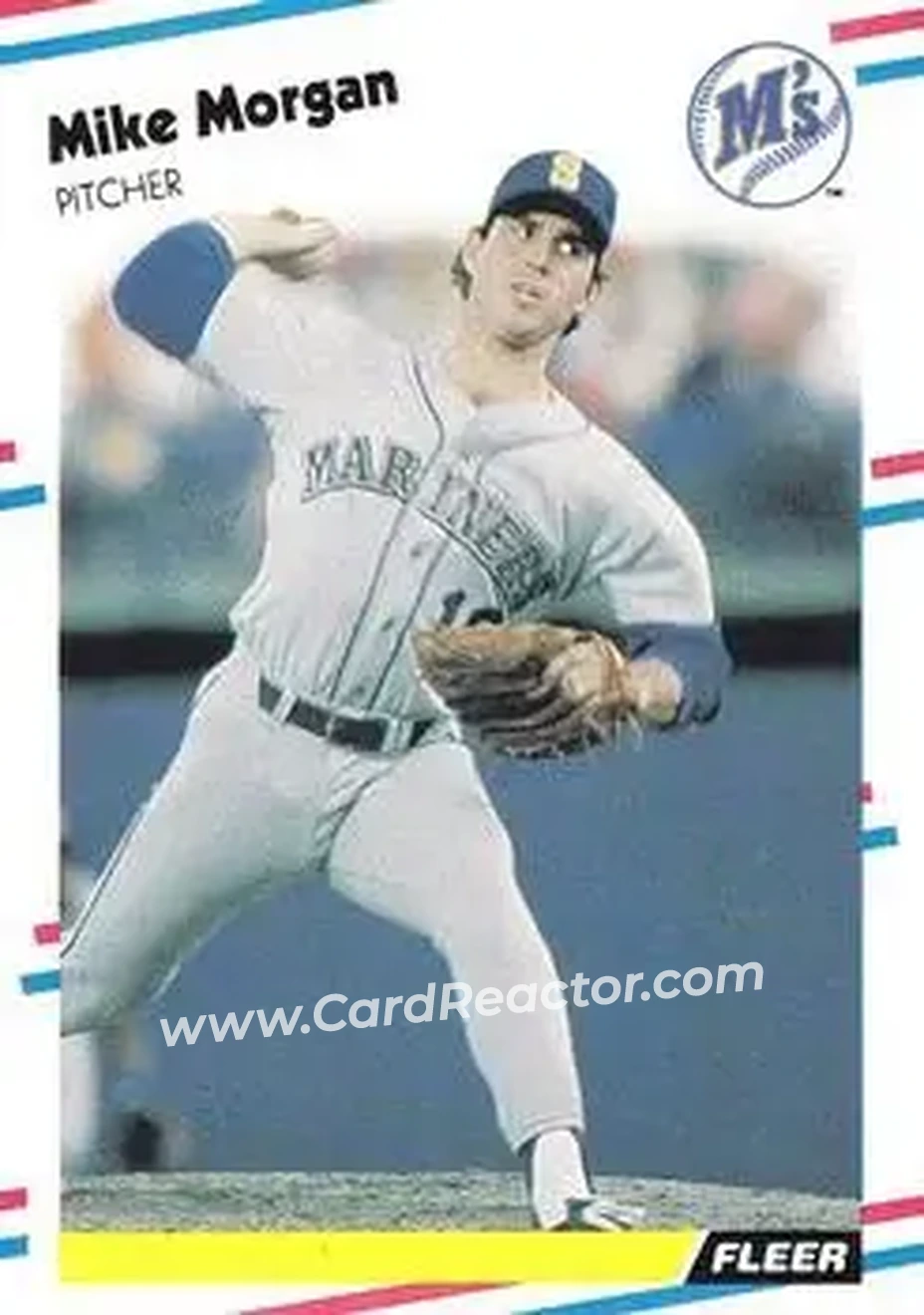 1988 Fleer #380 - Mike Morgan - Seattle Mariners - Front