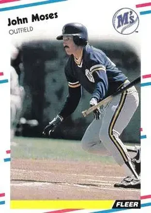 1988 Fleer #381 - John Moses - Seattle Mariners 1988 Fleer #381 - John Moses - Seattle Mariners