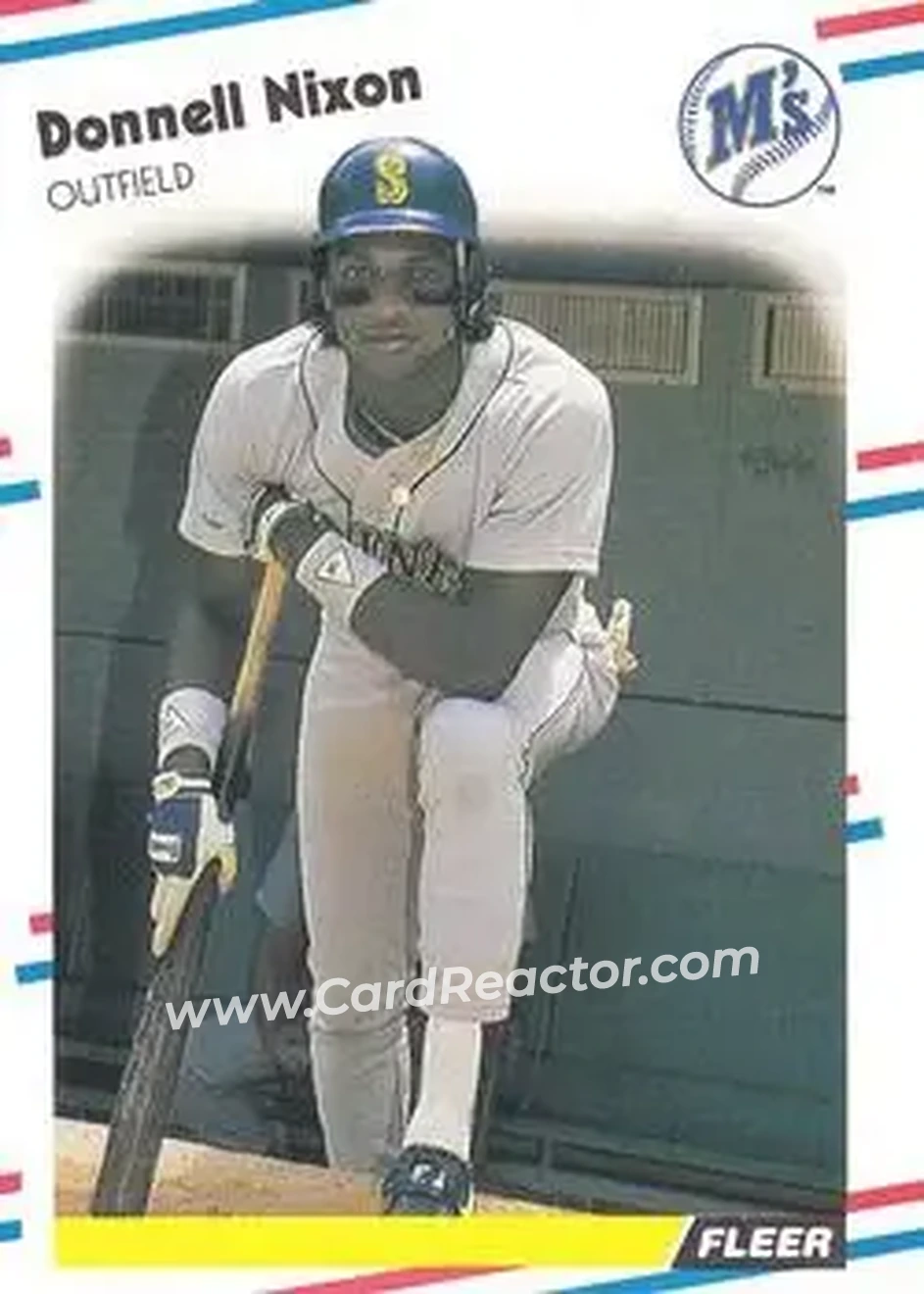 1988 Fleer #382 - Donell Nixon - Seattle Mariners - Front