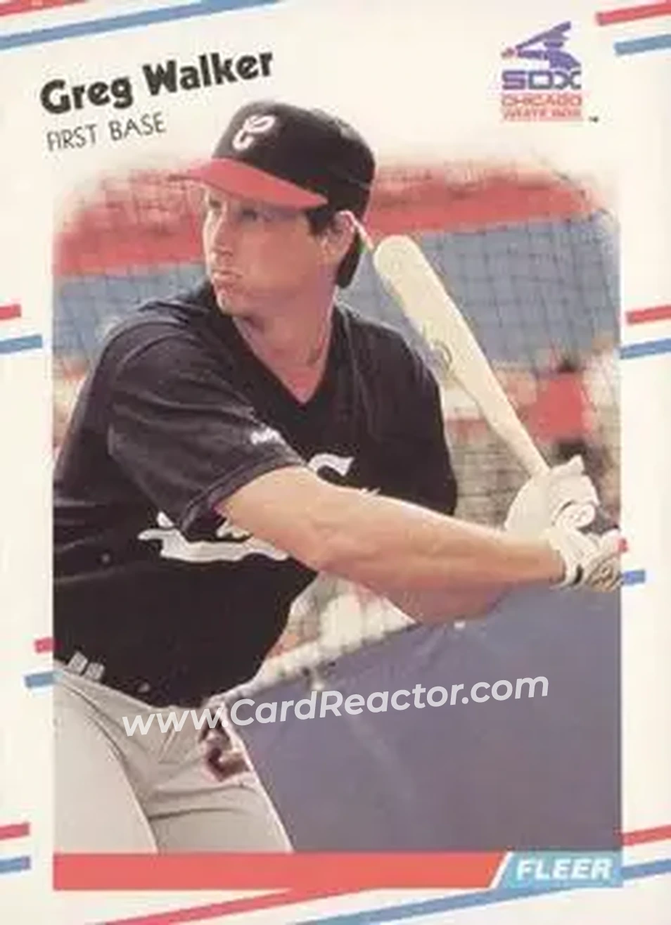 1988 Fleer #411 - Greg Walker - Chicago White Sox - Front 1988 Fleer #411 - Greg Walker - Chicago White Sox - Front
