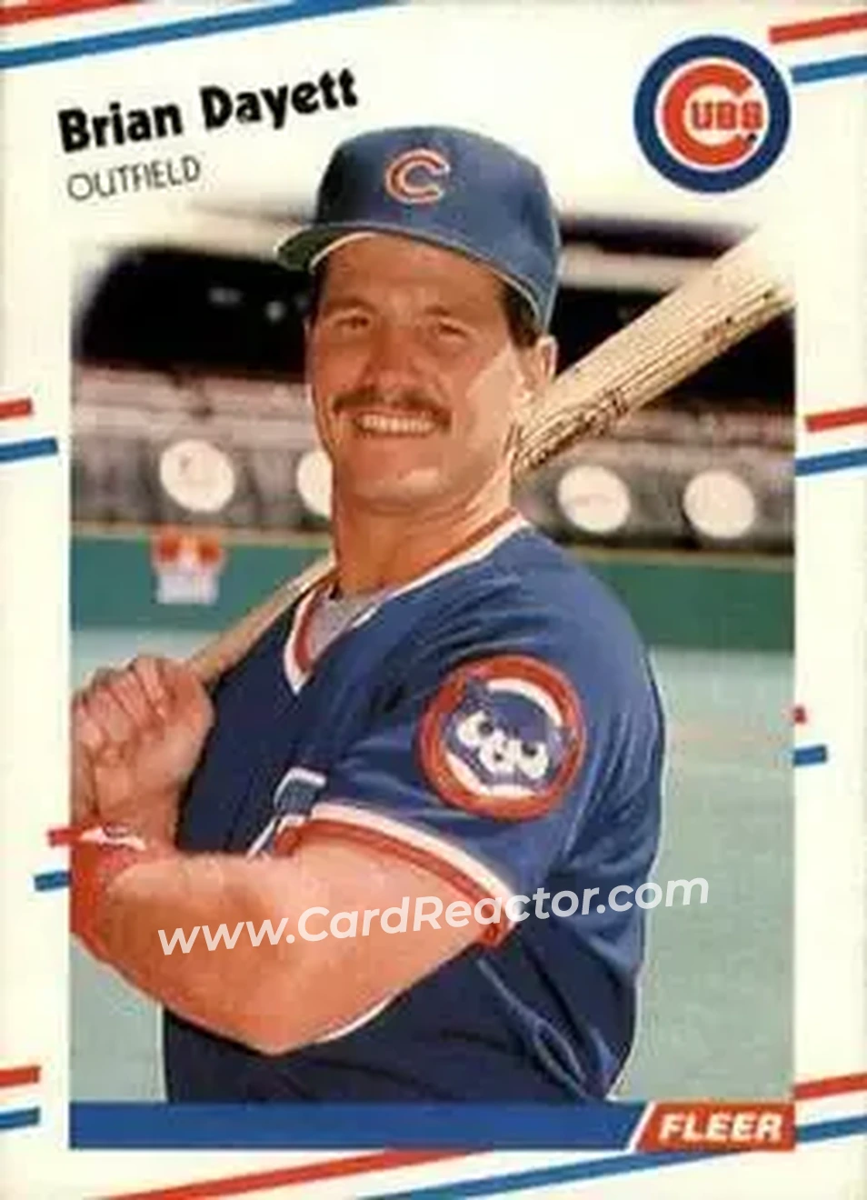 1988 Fleer #416 - Brian Dayett - Chicago Cubs - Front 1988 Fleer #416 - Brian Dayett - Chicago Cubs - Front