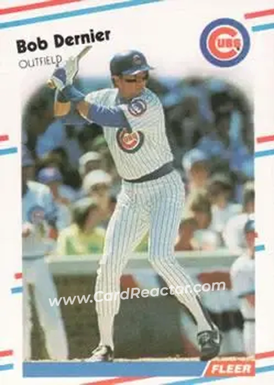 1988 Fleer #417 - Bob Dernier - Chicago Cubs - Front