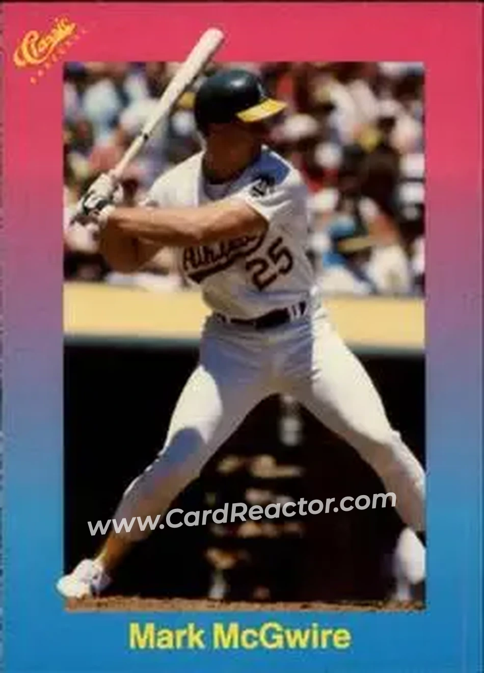 1989 Classic #4 - Mark McGwire - Oakland Athletics - Front 1989 Classic #4 - Mark McGwire - Oakland Athletics - Front