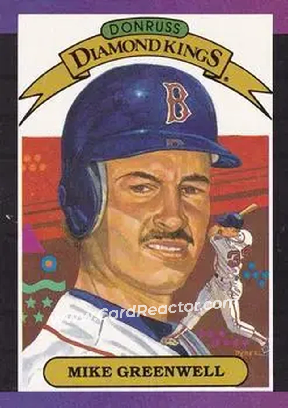 1989 Donruss #1 - Mike Greenwell - Boston Red Sox - Front
