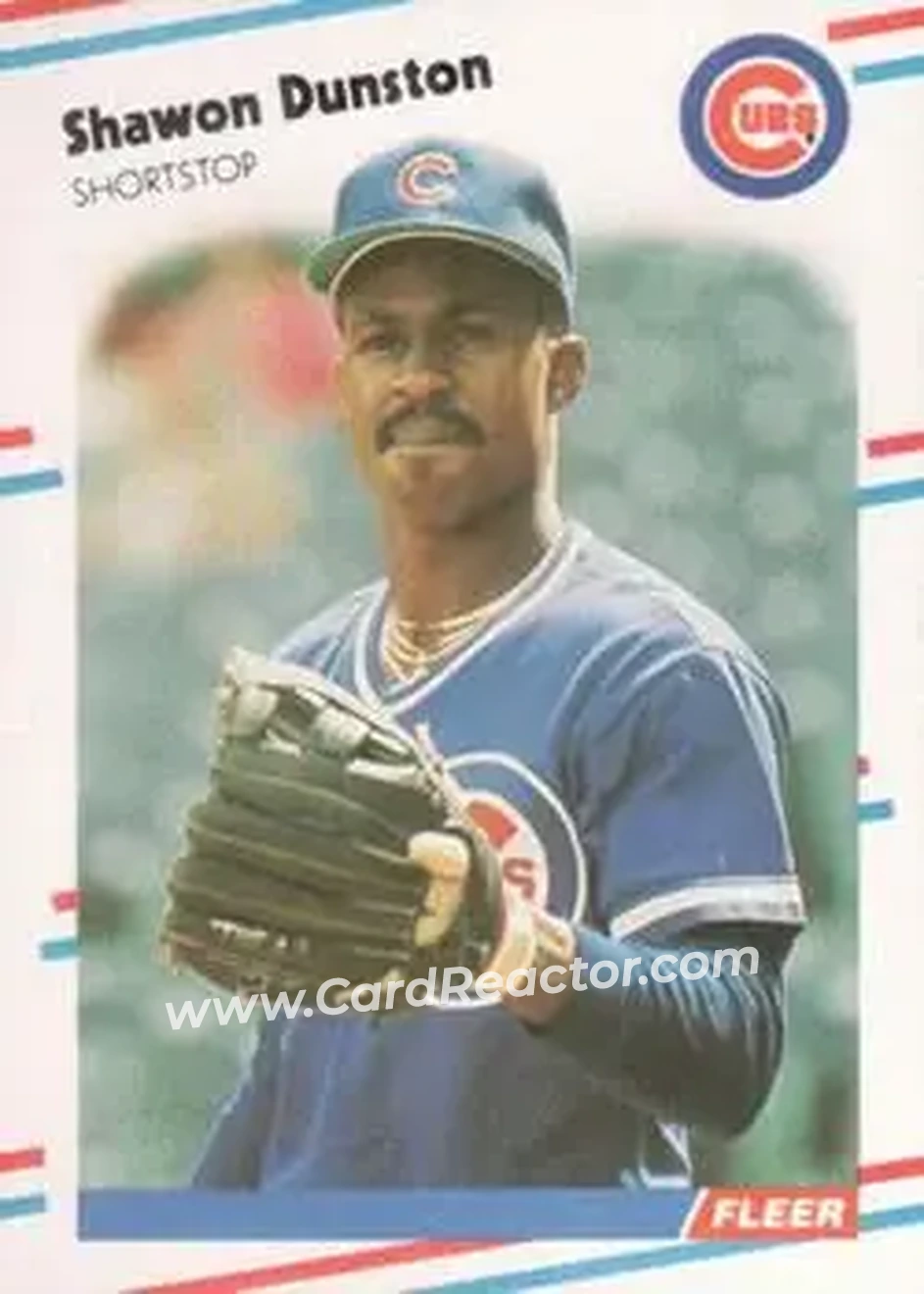1988 Fleer #419 - Shawon Dunston - Chicago Cubs - Front