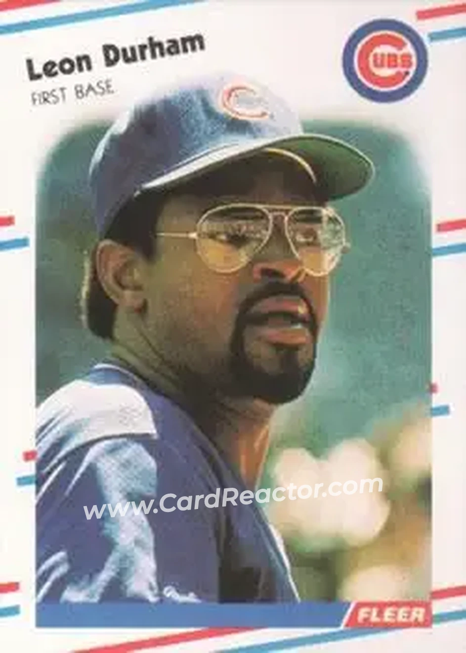 1988 Fleer #420 - Leon Durham - Chicago Cubs - Front