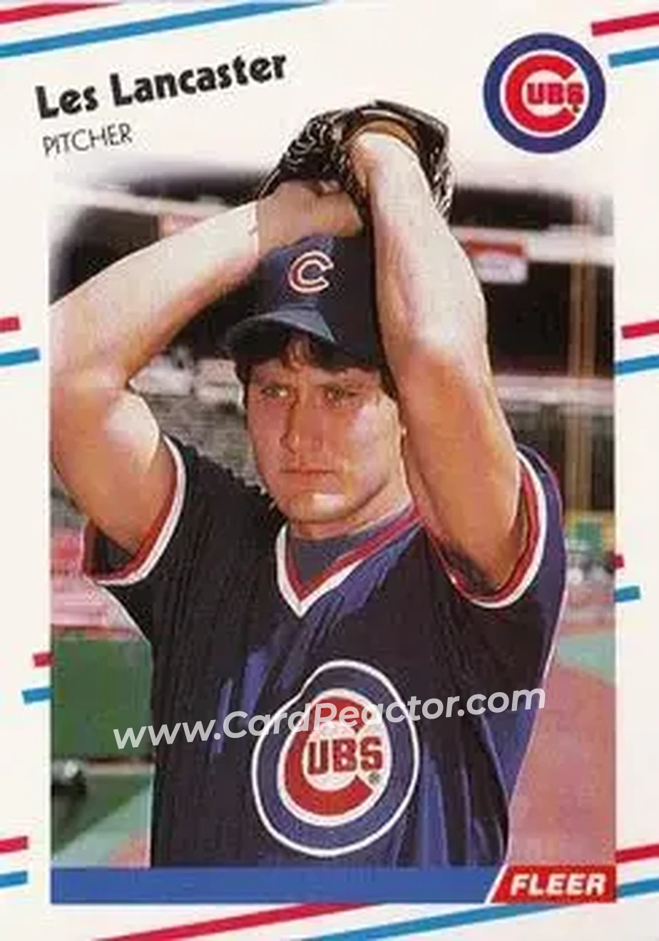 1988 Fleer #421 - Les Lancaster - Chicago Cubs - Front