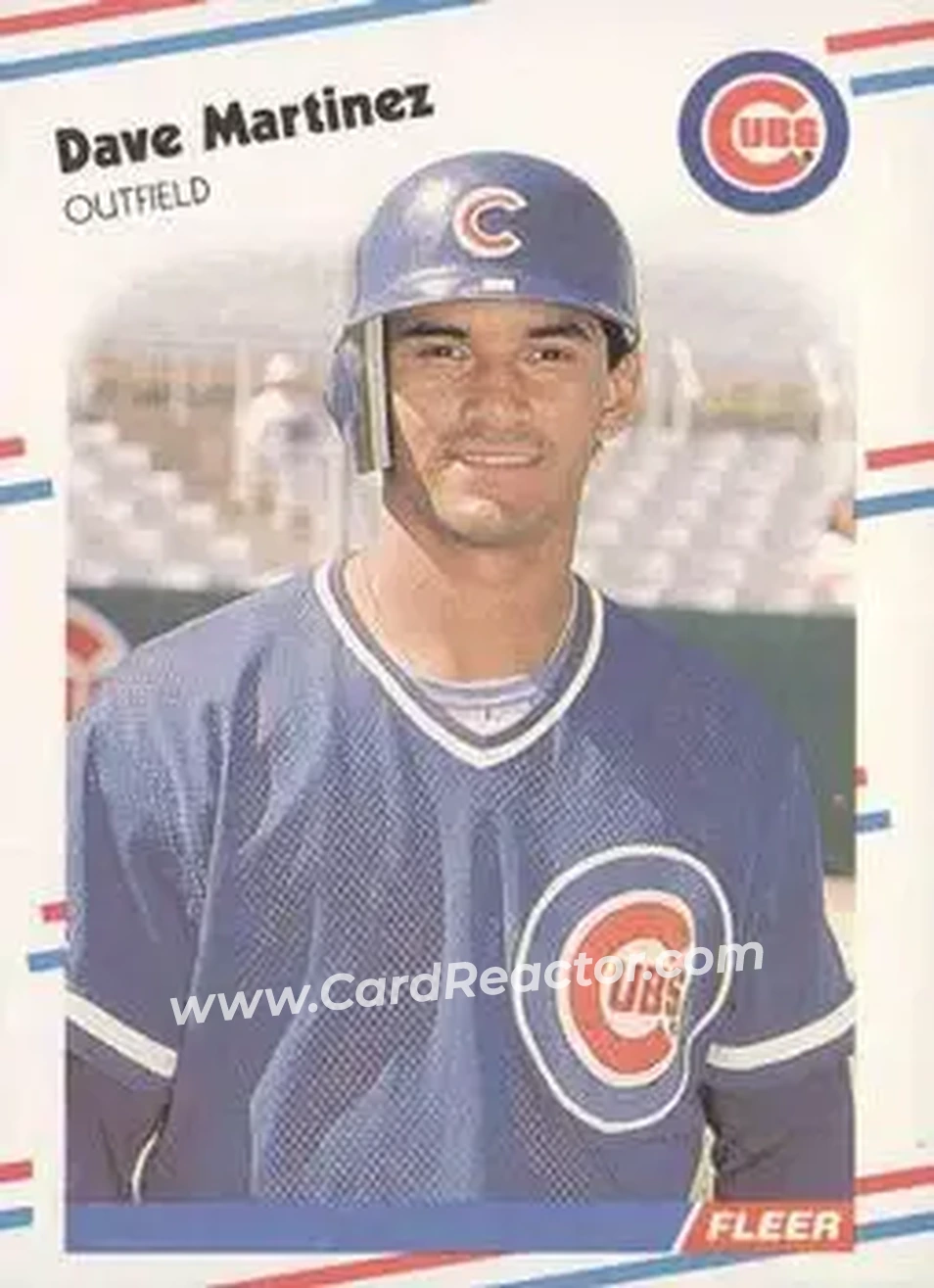 1988 Fleer #424 - Dave Martinez - Chicago Cubs - Front 1988 Fleer #424 - Dave Martinez - Chicago Cubs - Front