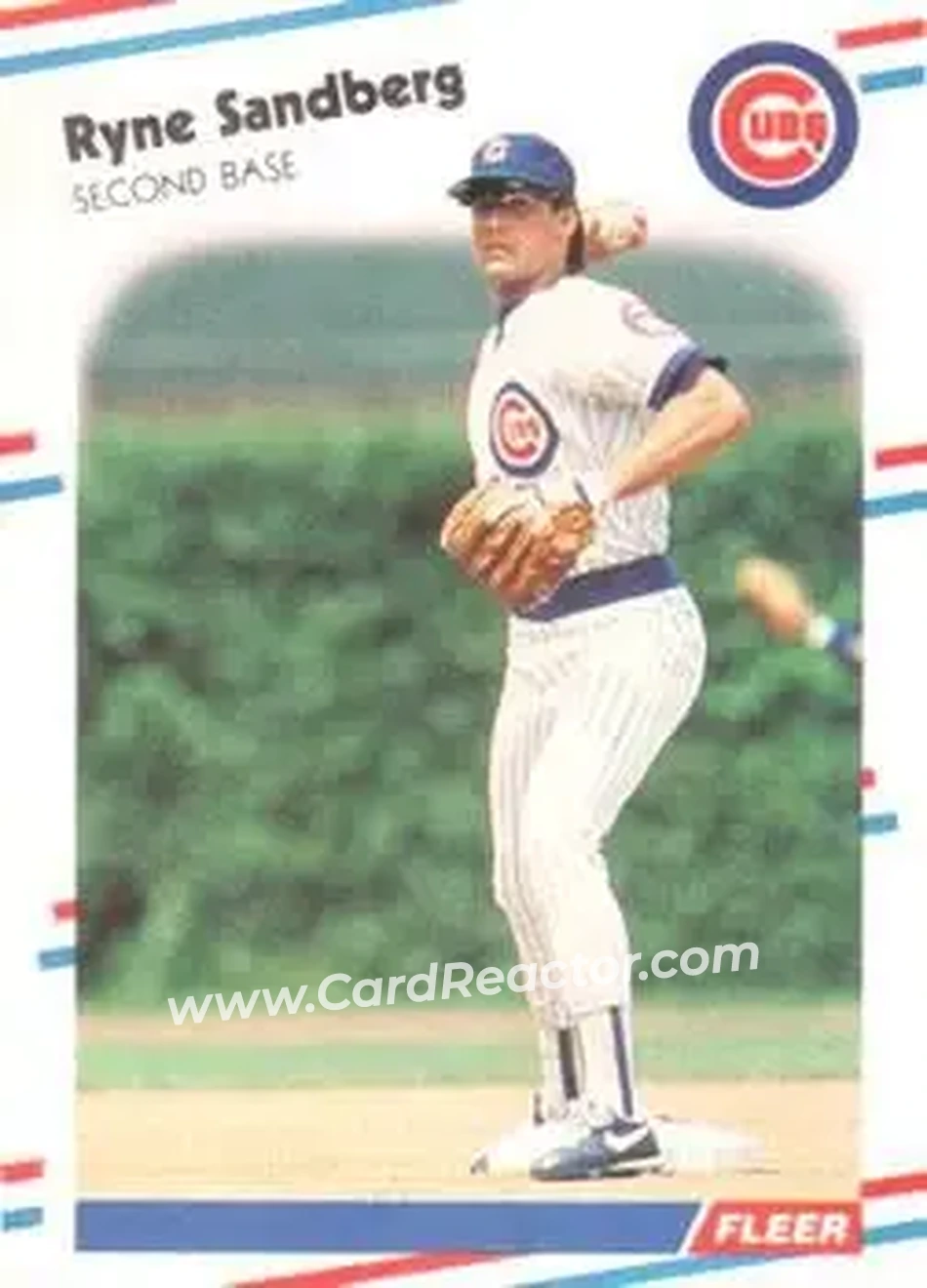 1988 Fleer #431 - Ryne Sandberg - Chicago Cubs - Front 1988 Fleer #431 - Ryne Sandberg - Chicago Cubs - Front