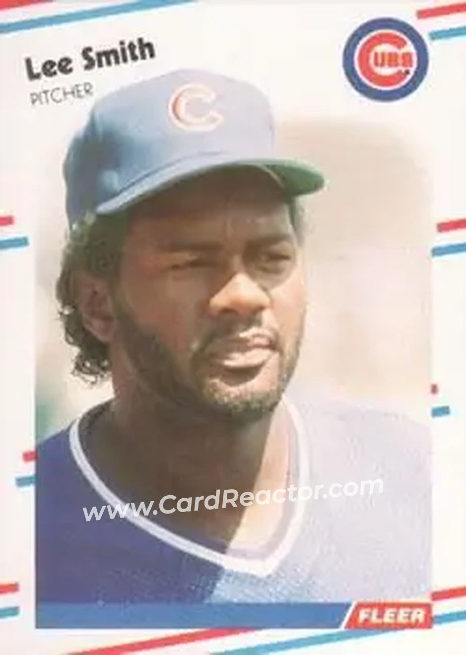 1988 Fleer #433 - Lee Smith - Chicago Cubs - Front 1988 Fleer #433 - Lee Smith - Chicago Cubs - Front