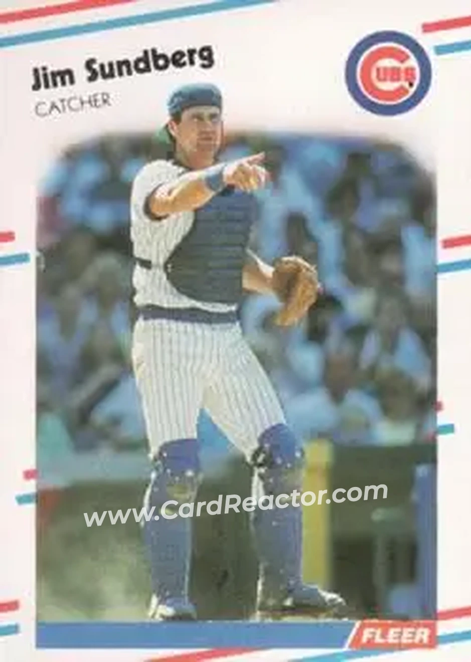 1988 Fleer #434 - Jim Sundberg - Chicago Cubs - Front
