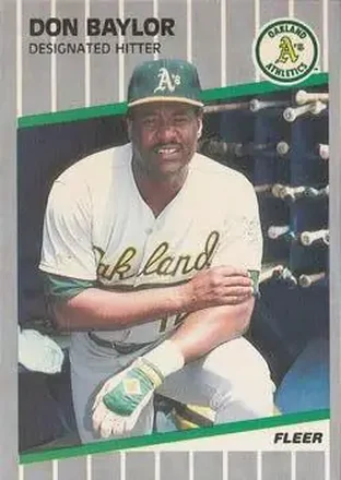 1989 Fleer #1 - Don Baylor - Oakland Athletics 1989 Fleer #1 - Don Baylor - Oakland Athletics