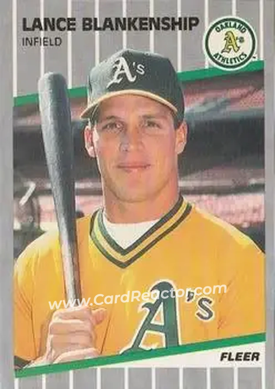 1989 Fleer #2 - Lance Blankenship - Oakland Athletics - Front 1989 Fleer #2 - Lance Blankenship - Oakland Athletics - Front