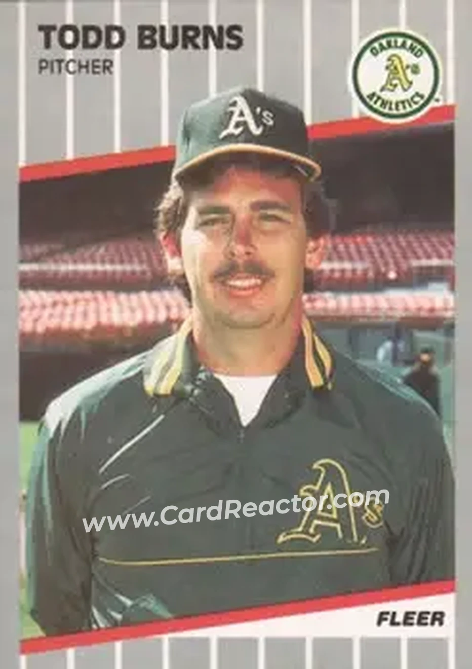1989 Fleer #3 - Todd Burns - Oakland Athletics - Front