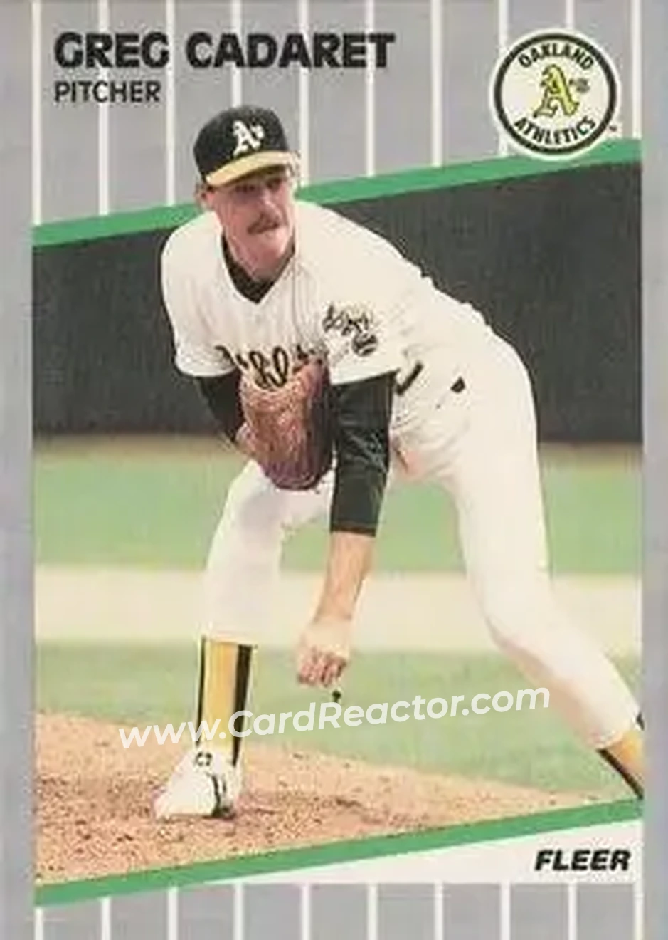 1989 Fleer #4 - Greg Cadaret - Oakland Athletics - Front