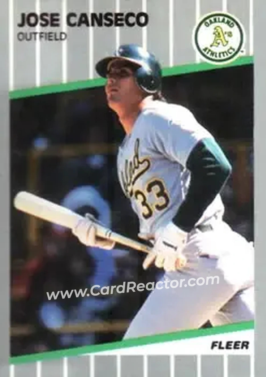 1989 Fleer #5 - Jose Canseco - Oakland Athletics - Front