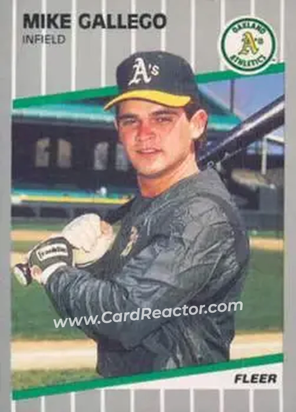 1989 Fleer #8 - Mike Gallego - Oakland Athletics - Front