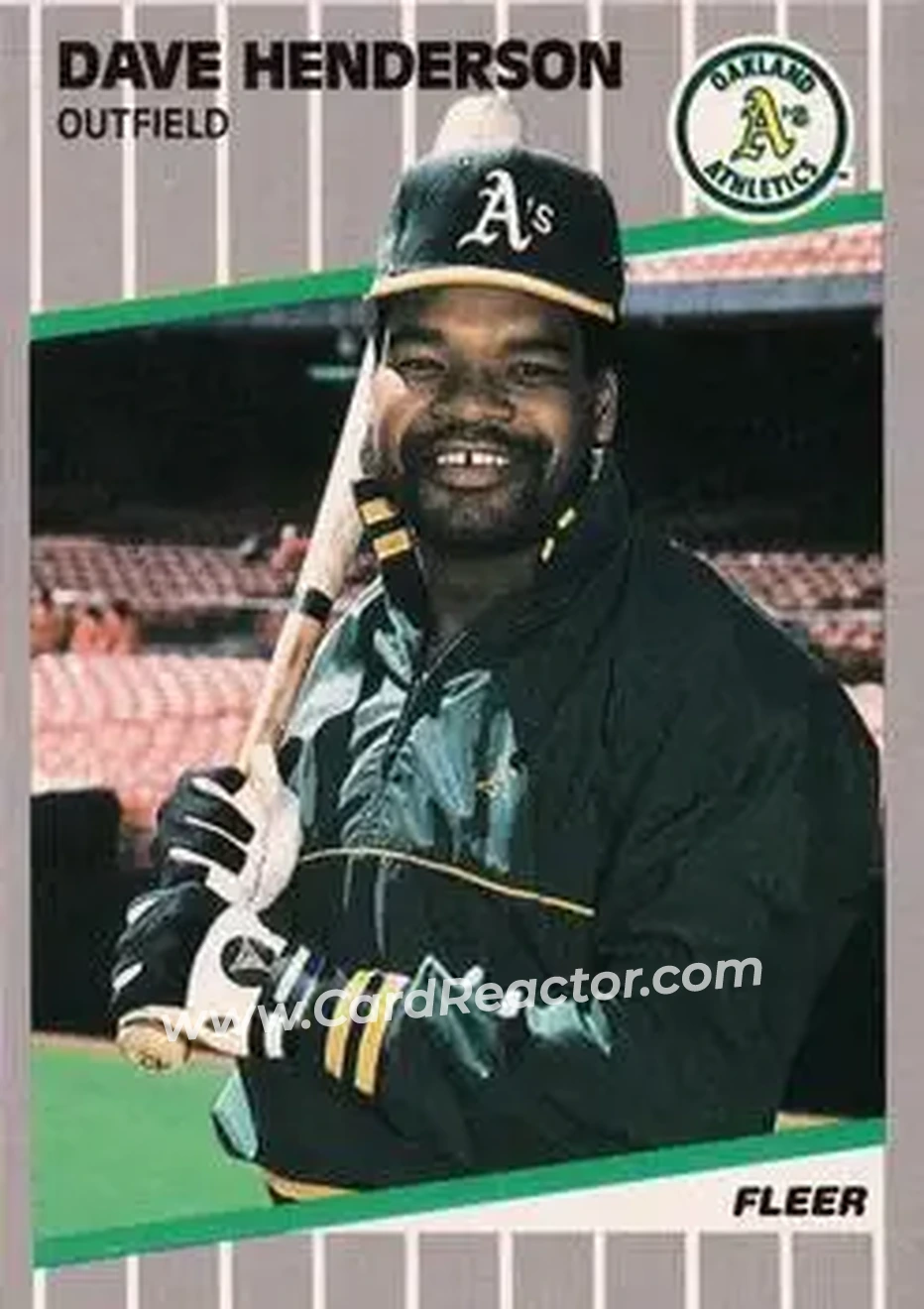 1989 Fleer #10 - Dave Henderson - Oakland Athletics - Front
