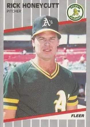 1989 Fleer #11 - Rick Honeycutt - Oakland Athletics