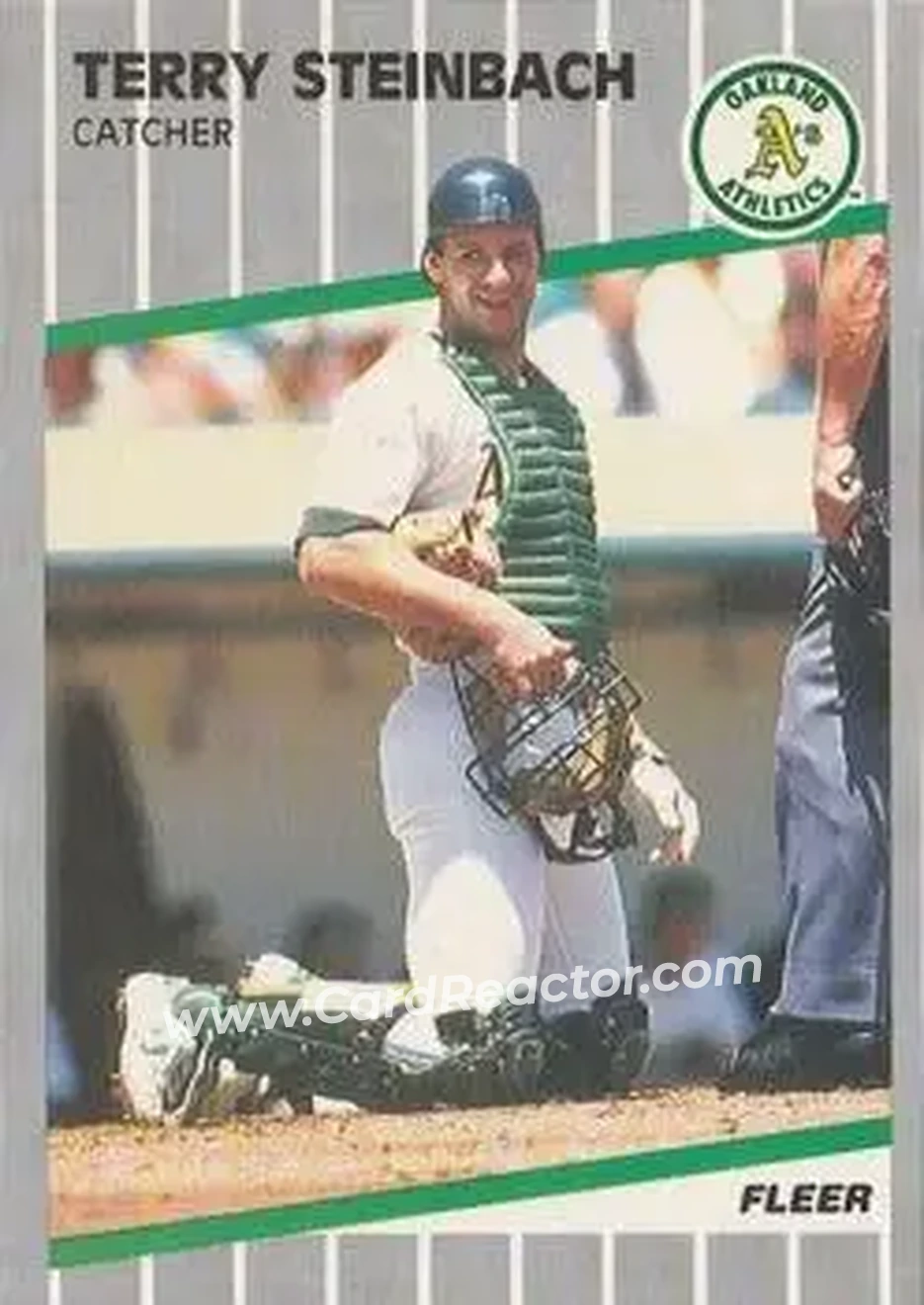 1989 Fleer #22 - Terry Steinbach - Oakland Athletics - Front