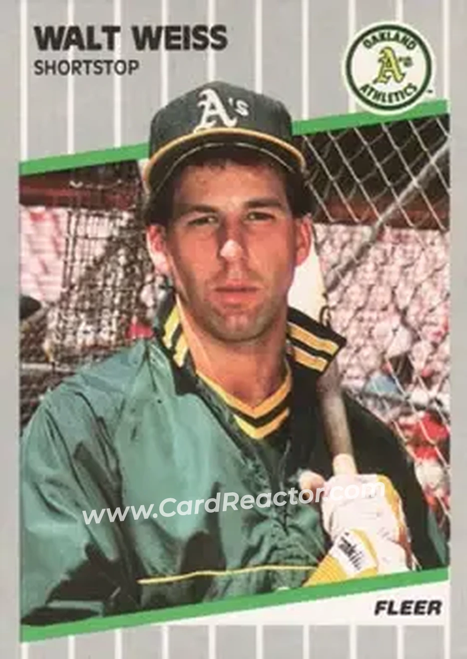 1989 Fleer #24 - Walt Weiss - Oakland Athletics - Front 1989 Fleer #24 - Walt Weiss - Oakland Athletics - Front