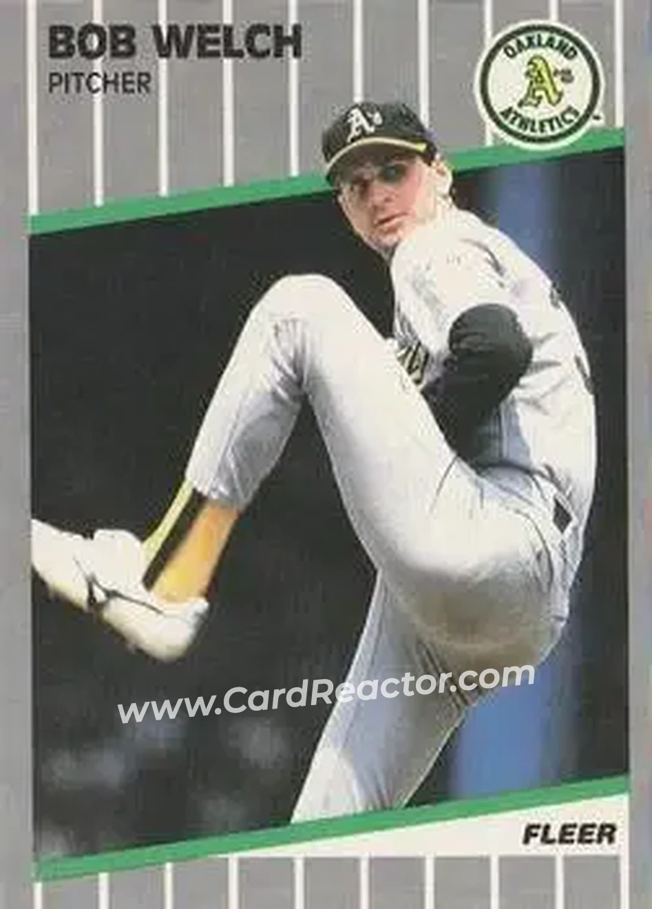 1989 Fleer #25 - Bob Welch - Oakland Athletics - Front 1989 Fleer #25 - Bob Welch - Oakland Athletics - Front