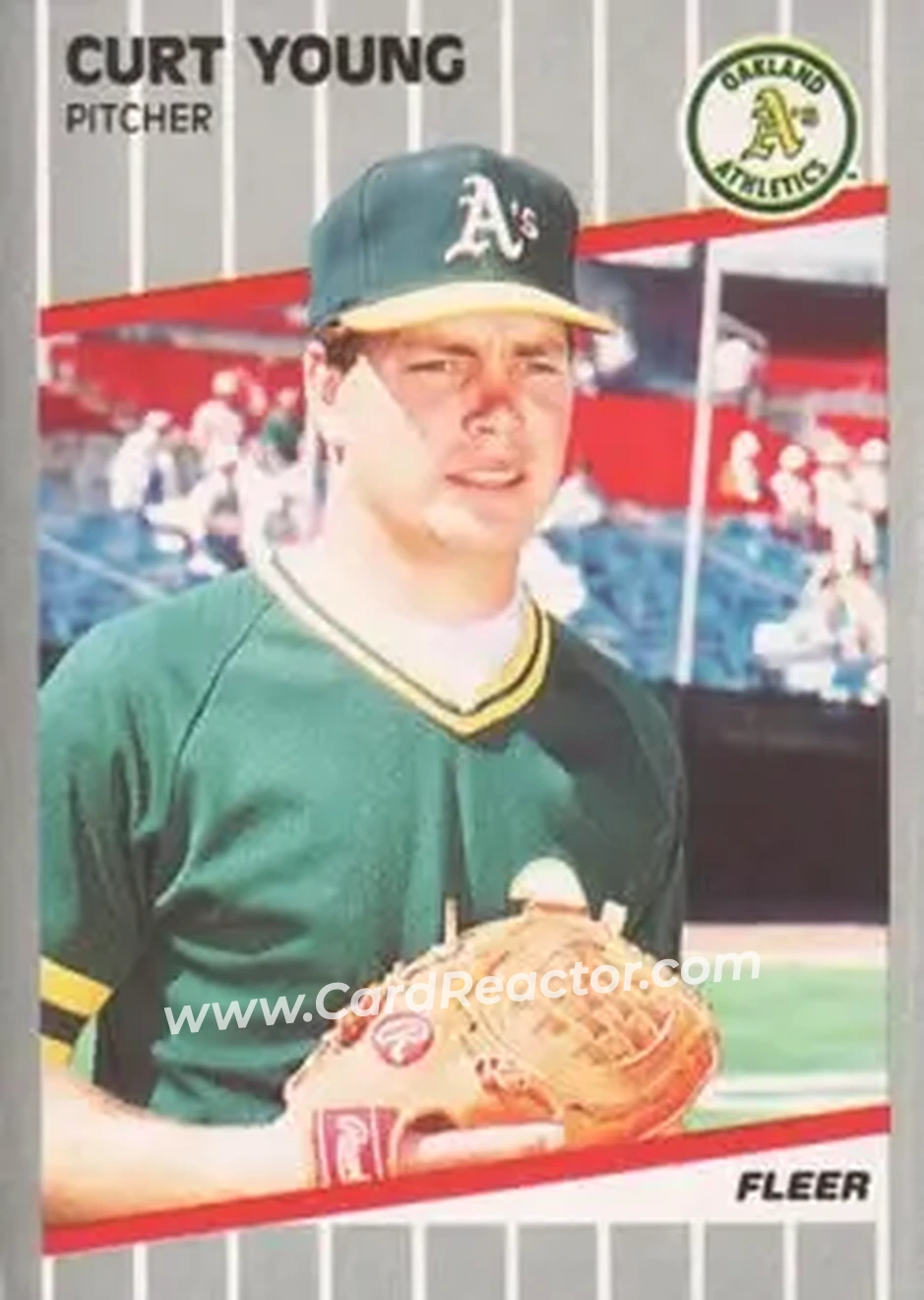 1989 Fleer #26 - Curt Young - Oakland Athletics - Front
