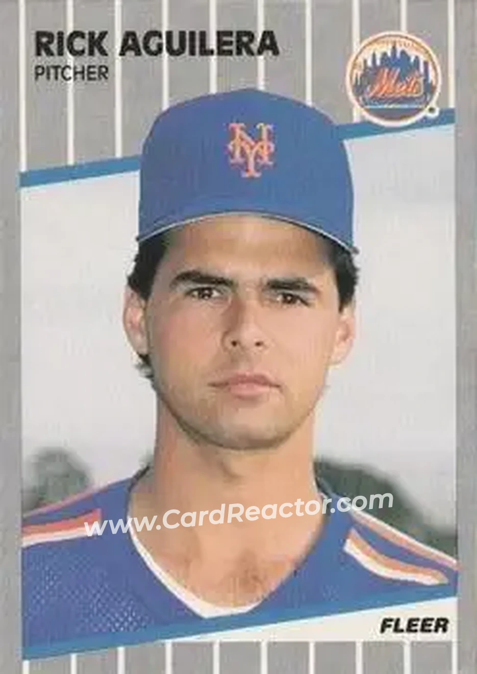 1989 Fleer #27 - Rick Aguilera - New York Mets - Front 1989 Fleer #27 - Rick Aguilera - New York Mets - Front