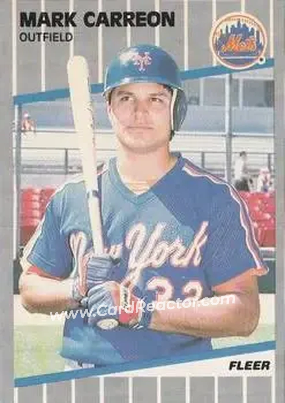 1989 Fleer #29 - Mark Carreon - New York Mets - Front