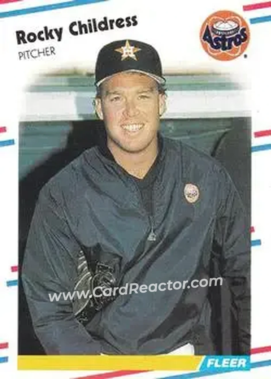1988 Fleer #442 - Rocky Childress - Houston Astros - Front