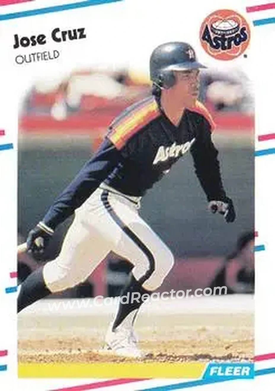 1988 Fleer #443 - Jose Cruz - Houston Astros - Front