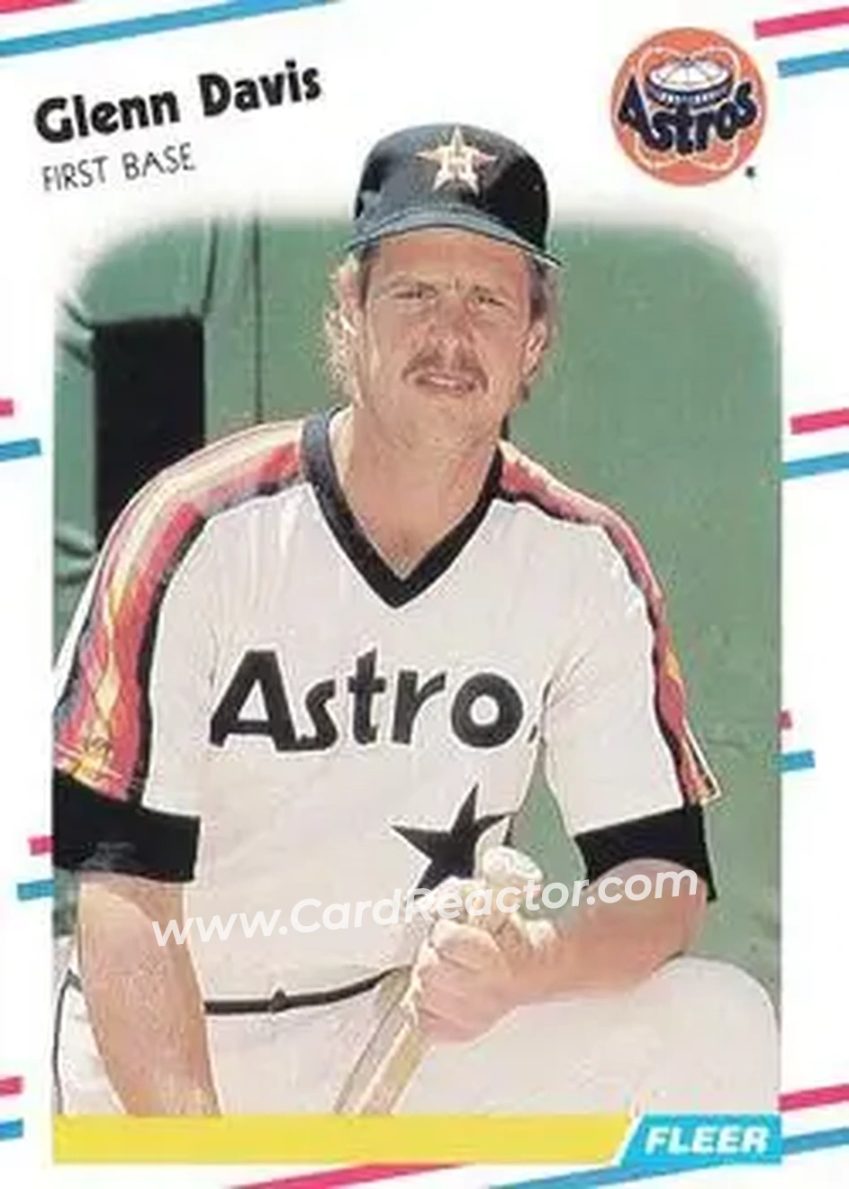 1988 Fleer #445 - Glenn Davis - Houston Astros - Front 1988 Fleer #445 - Glenn Davis - Houston Astros - Front
