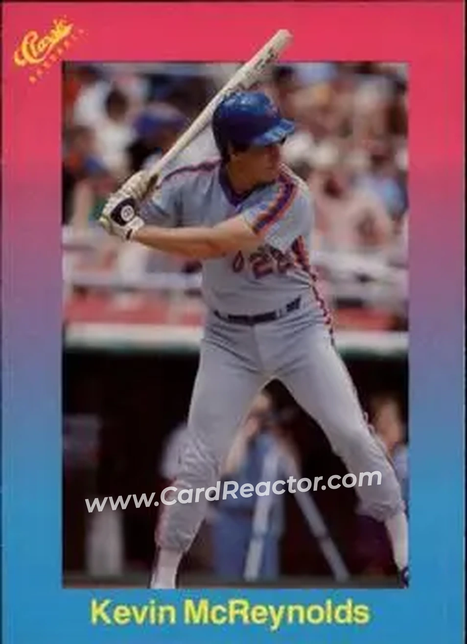 1989 Classic #24 - Kevin McReynolds - New York Mets - Front