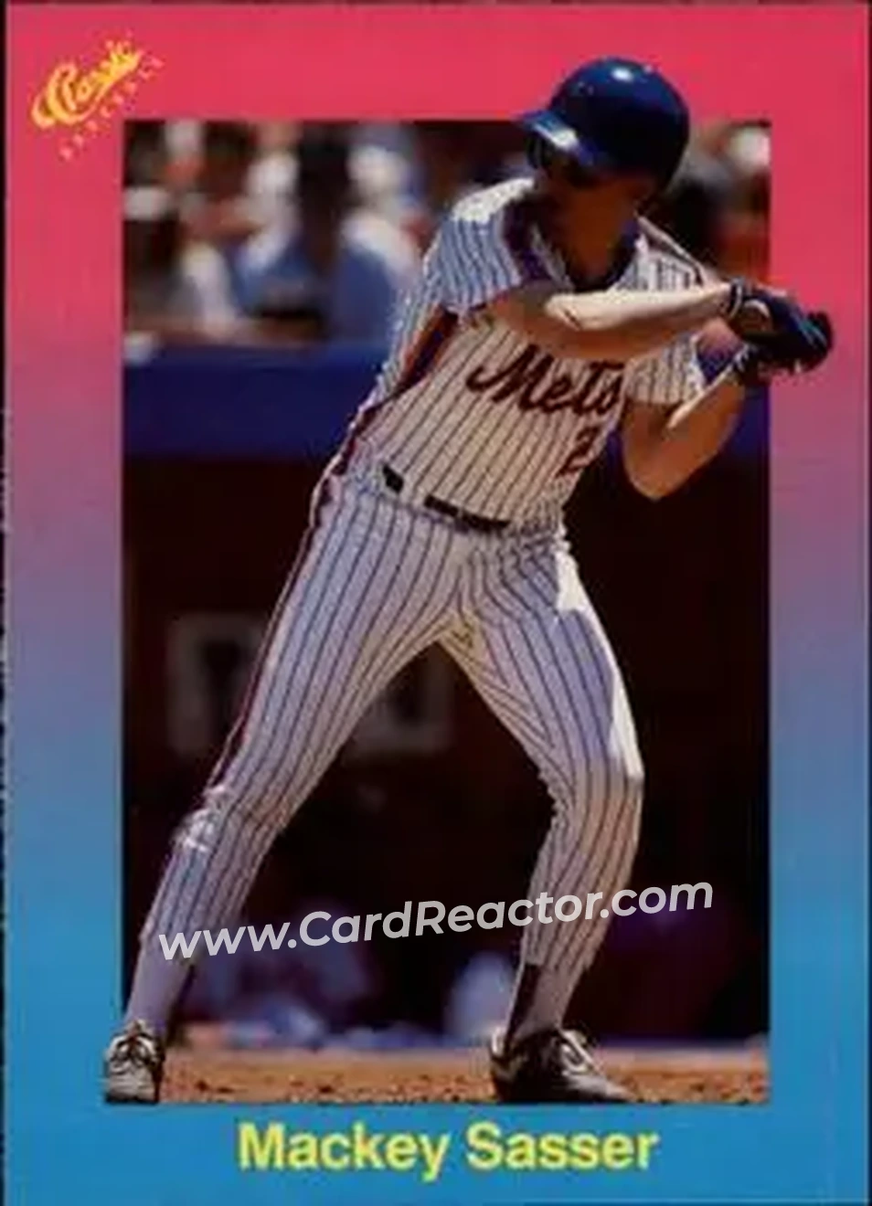 1989 Classic #26 - Mackey Sasser - New York Mets - Front 1989 Classic #26 - Mackey Sasser - New York Mets - Front