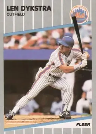 1989 Fleer #33 - Len Dykstra - New York Mets 1989 Fleer #33 - Len Dykstra - New York Mets