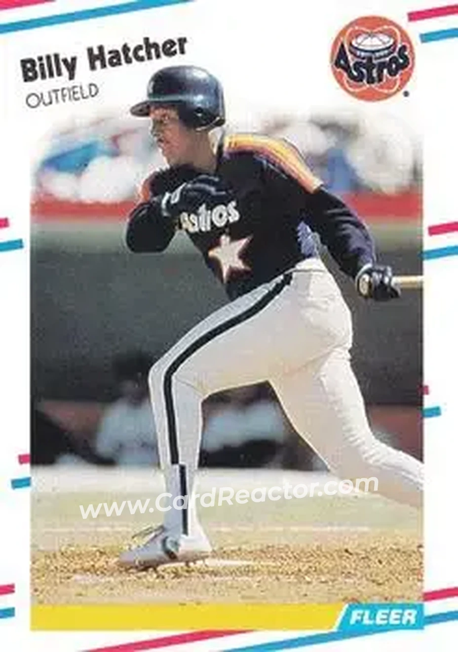 1988 Fleer #449 - Billy Hatcher - Houston Astros - Front