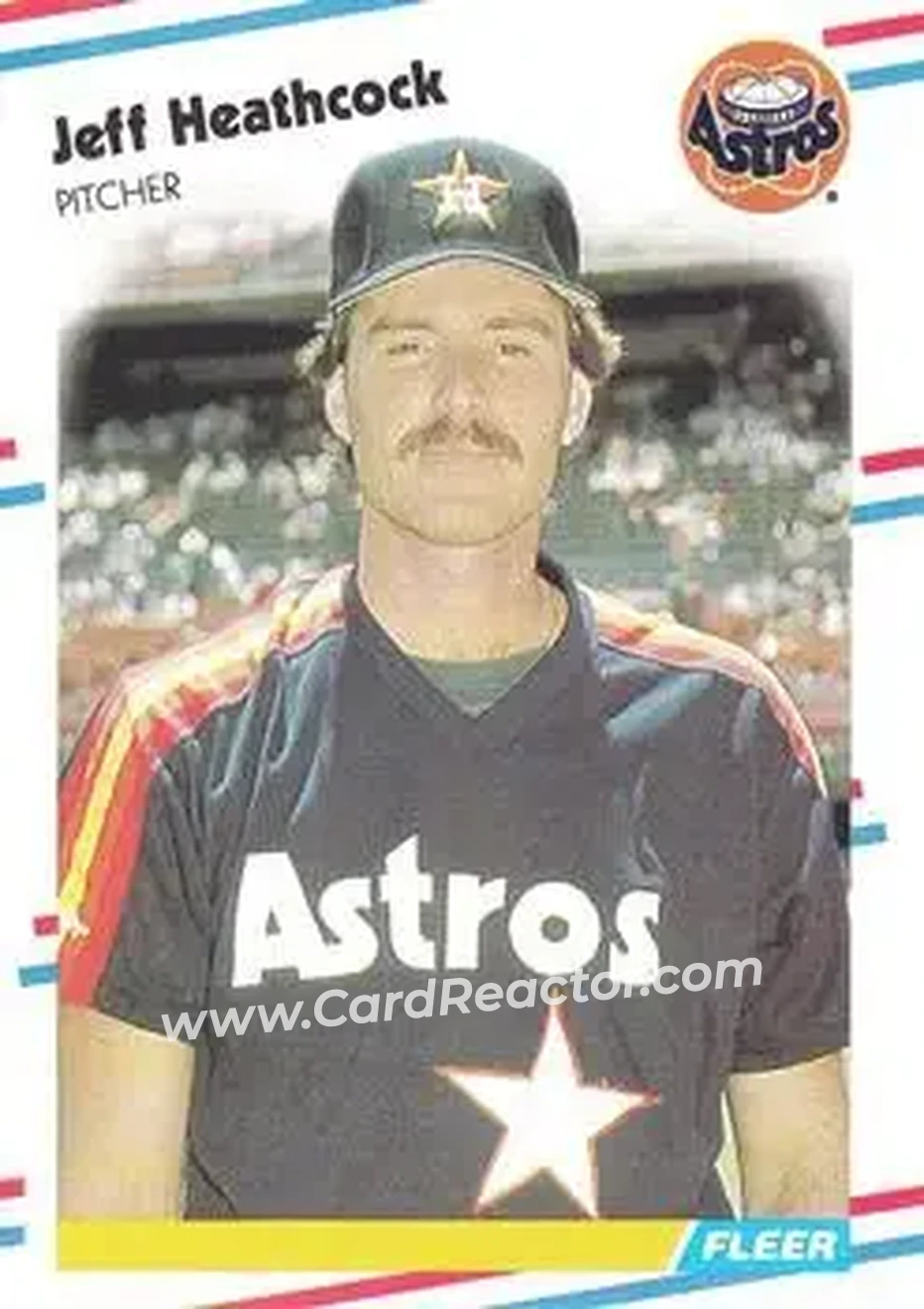 1988 Fleer #450 - Jeff Heathcock - Houston Astros - Front