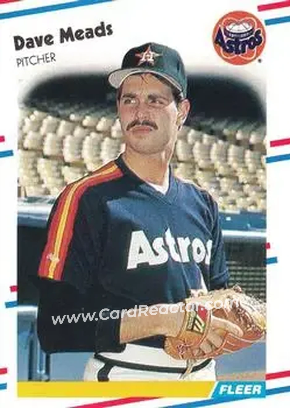 1988 Fleer #453 - Dave Meads - Houston Astros - Front