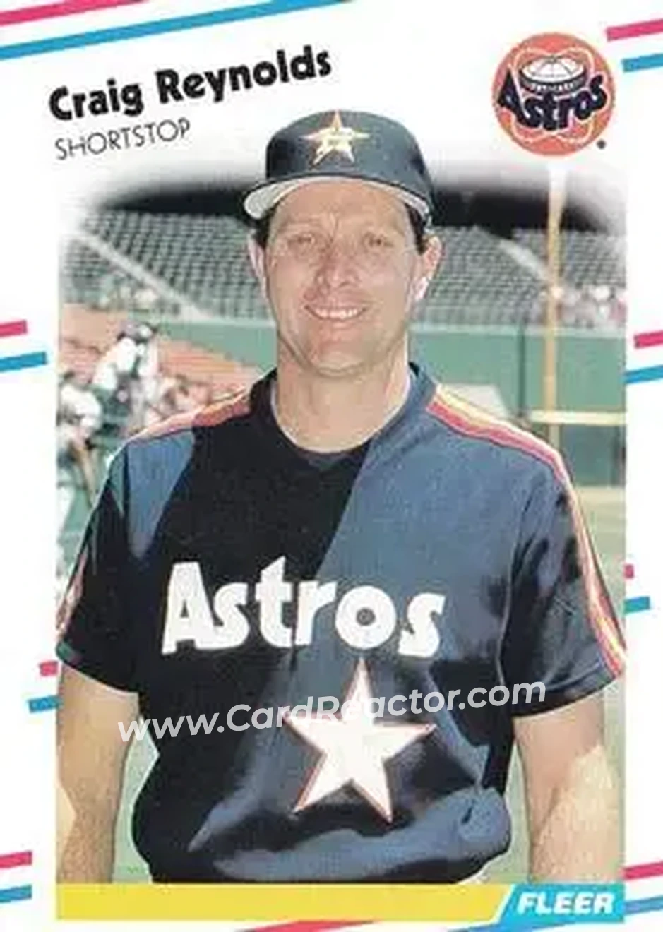 1988 Fleer #454 - Craig Reynolds - Houston Astros - Front