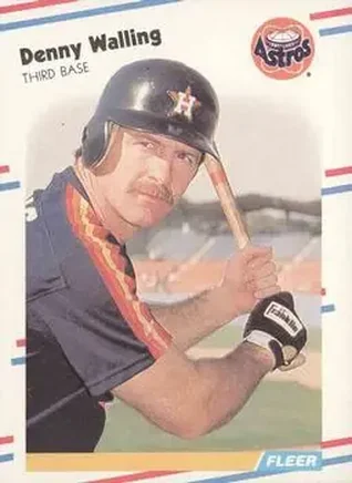 1988 Fleer #458 - Denny Walling - Houston Astros