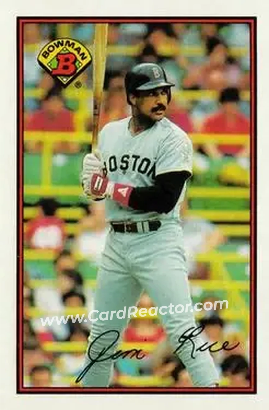 1989 Bowman #33 - Jim Rice - Boston Red Sox - Front 1989 Bowman #33 - Jim Rice - Boston Red Sox - Front
