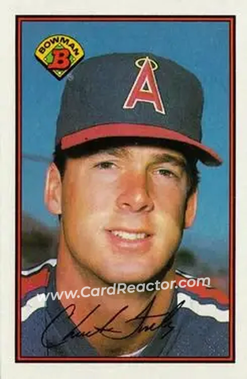 1989 Bowman #37 - Chuck Finley - California Angels - Front 1989 Bowman #37 - Chuck Finley - California Angels - Front
