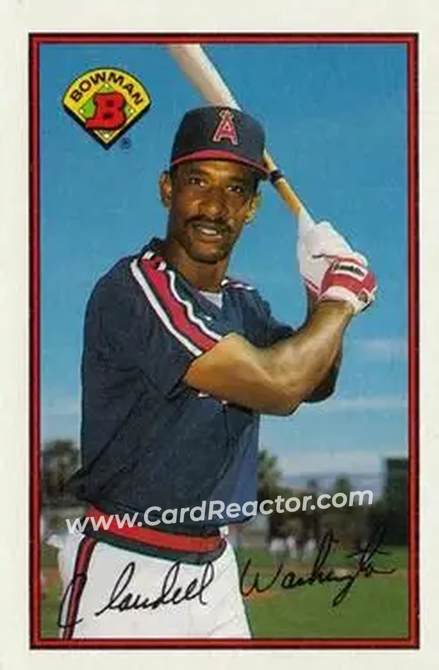 1989 Bowman #52 - Claudell Washington - California Angels - Front