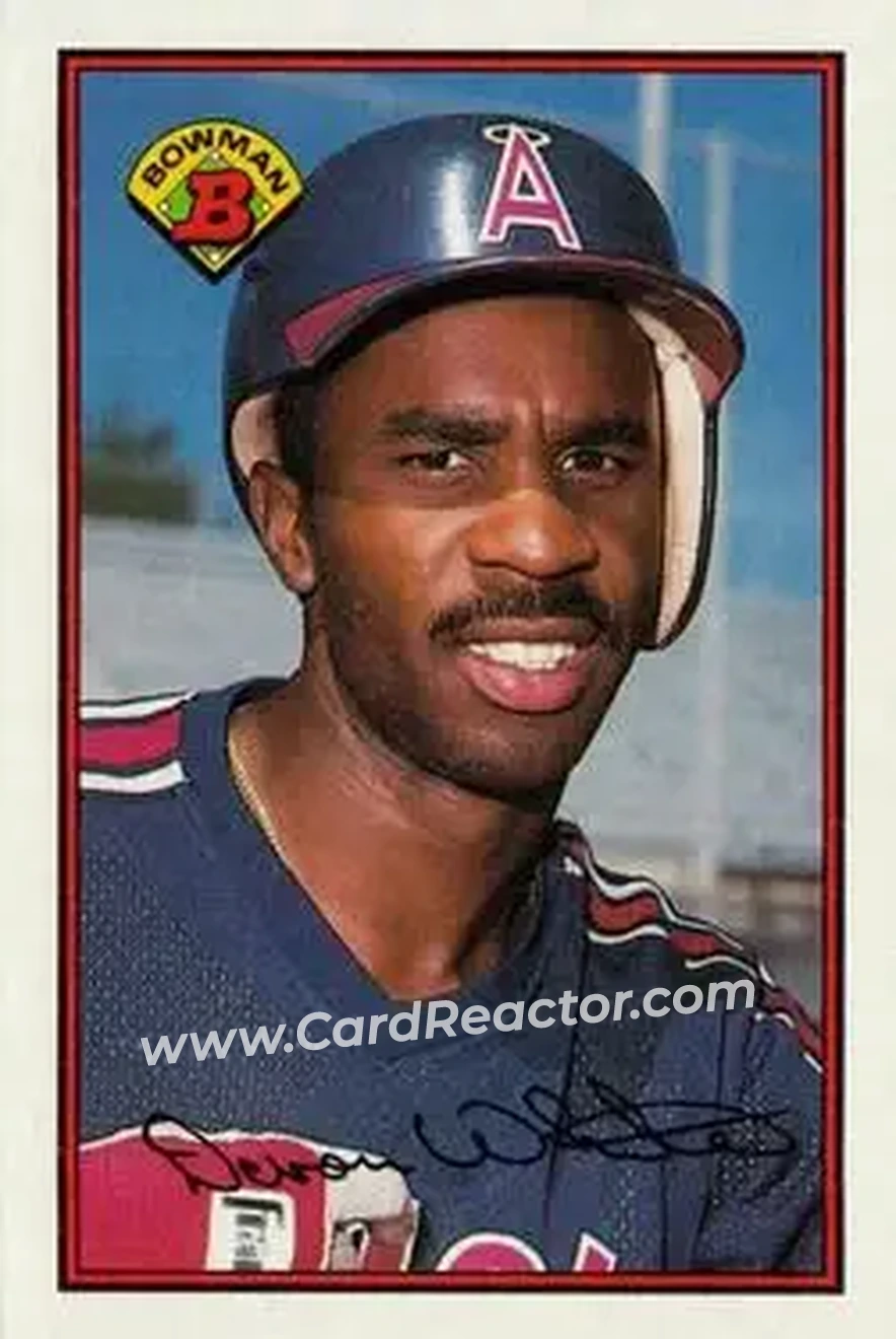 1989 Bowman #54 - Devon White - California Angels - Front 1989 Bowman #54 - Devon White - California Angels - Front