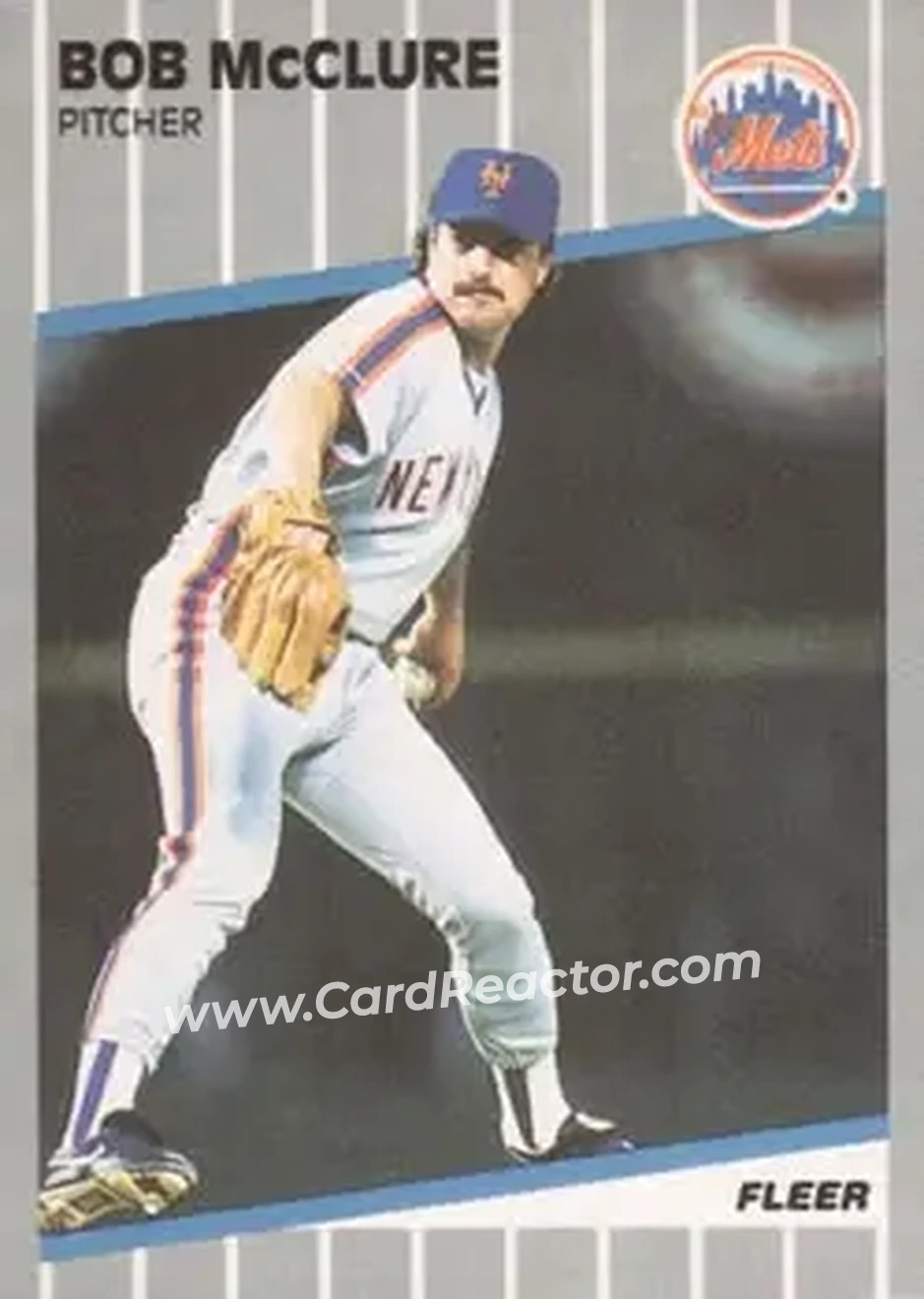 1989 Fleer #42 - Bob McClure - New York Mets - Front
