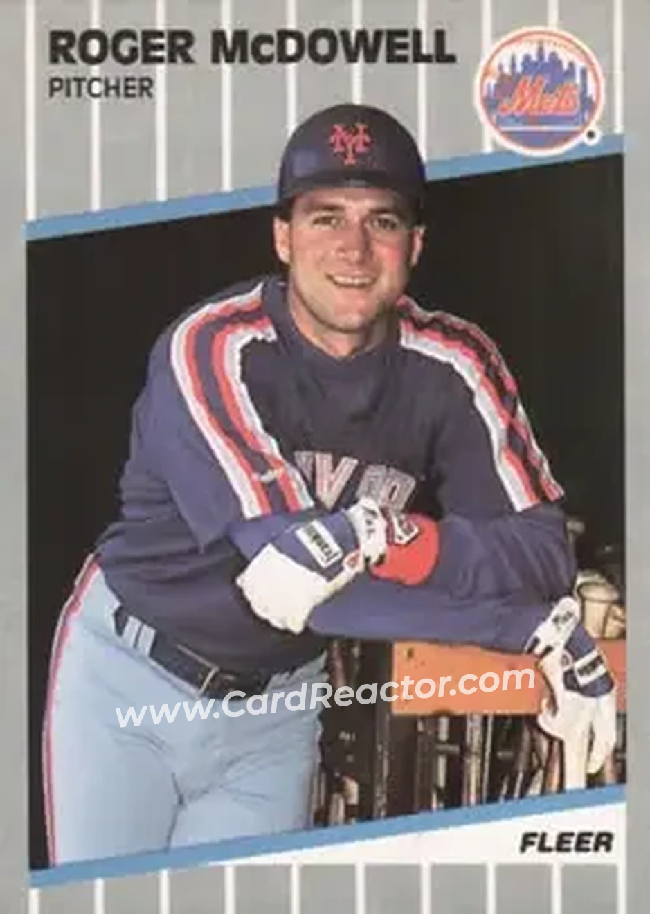 1989 Fleer #43 - Roger McDowell - New York Mets - Front