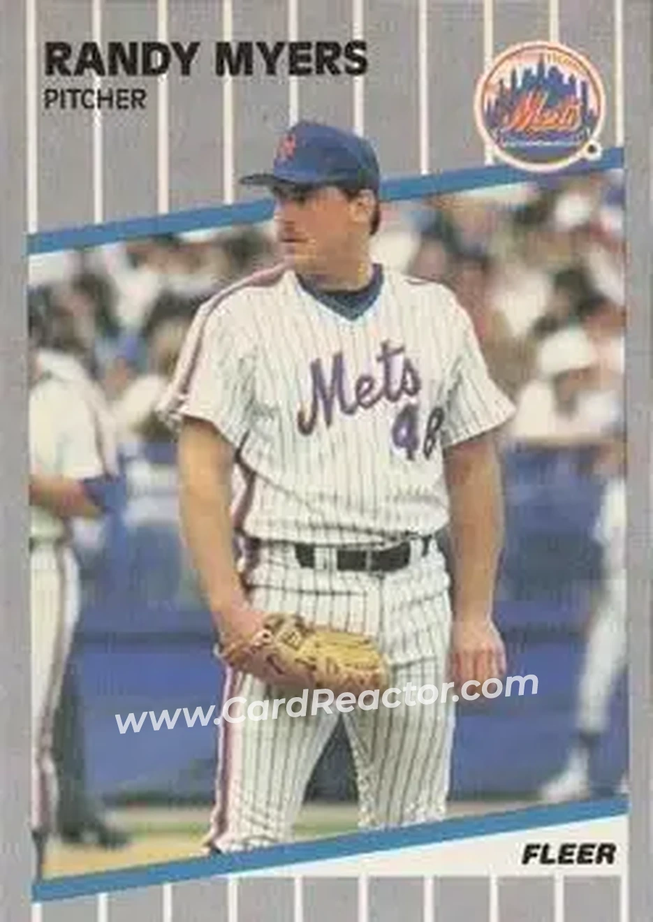 1989 Fleer #46 - Randy Myers - New York Mets - Front