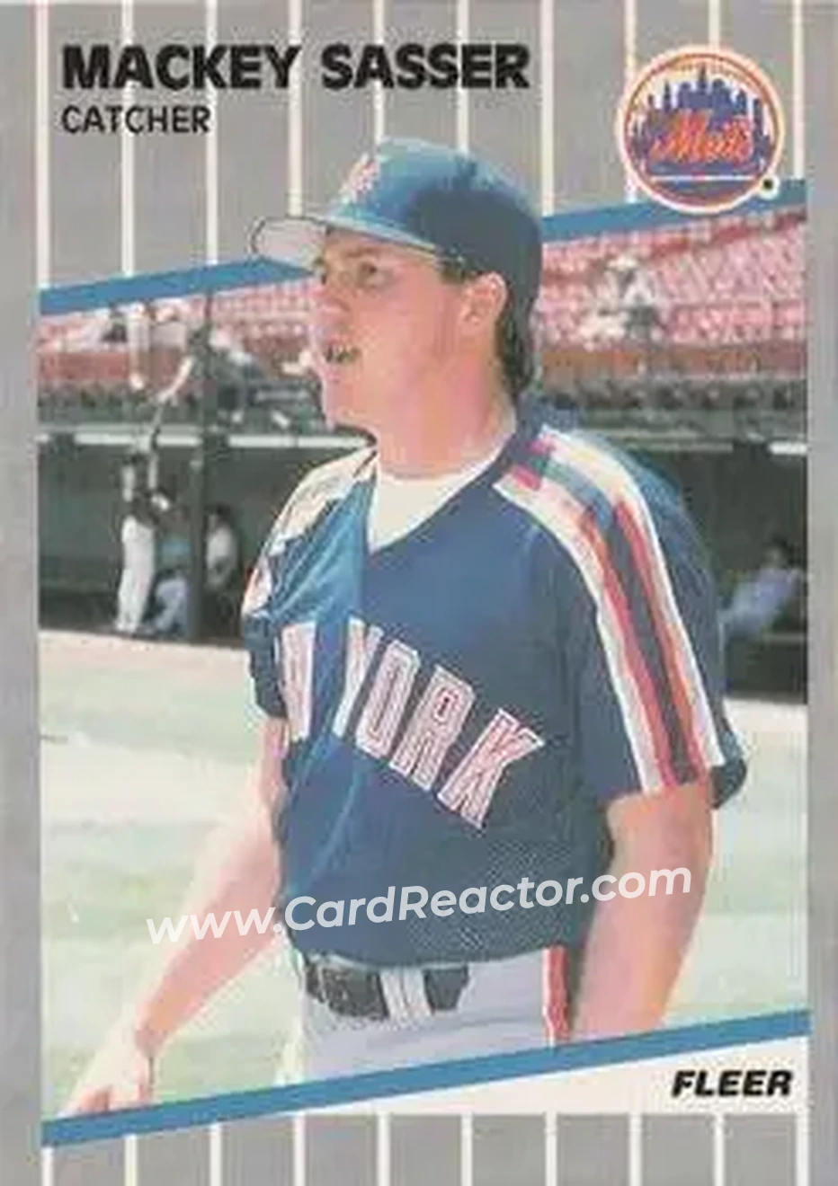 1989 Fleer #48 - Mackey Sasser - New York Mets - Front
